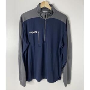 Ping Golf Men's Performance 1/4 Zip Pullover Navy Sz L Long Sleeve Shirt